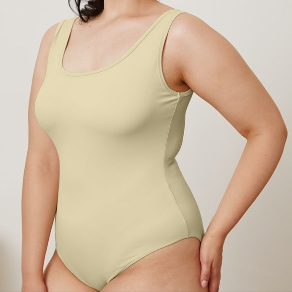 Natalie Square Neck Bodysuit - Beige - Picture 7 of 9